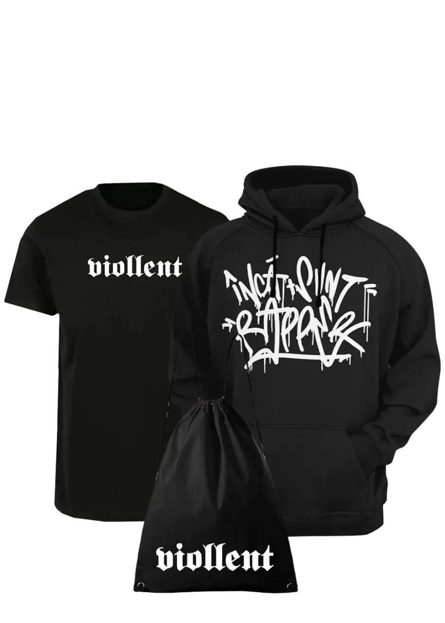 PACK TRICOU PREMIUM GOTHYC VIOLLENT SI HANORAC PREMIIUM IINCA SUNT RAPPER + RUCSAC